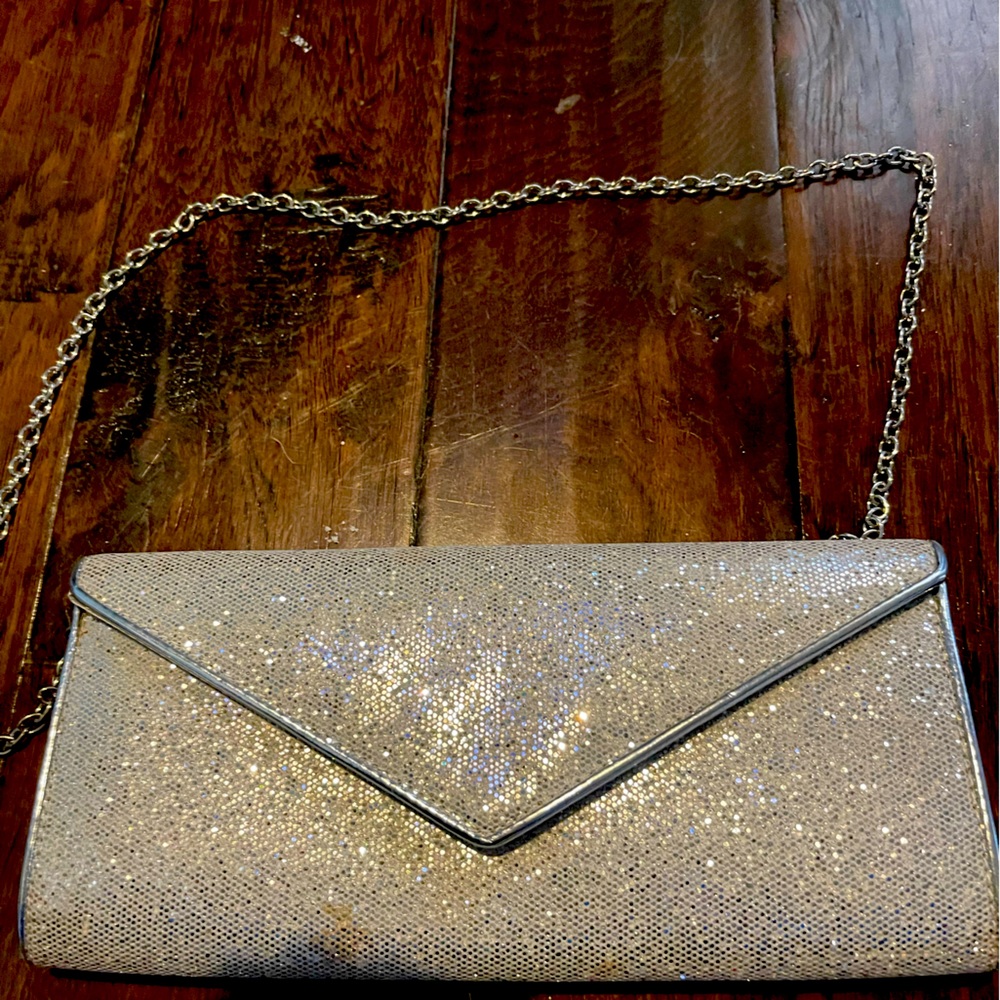 Silver evening bag